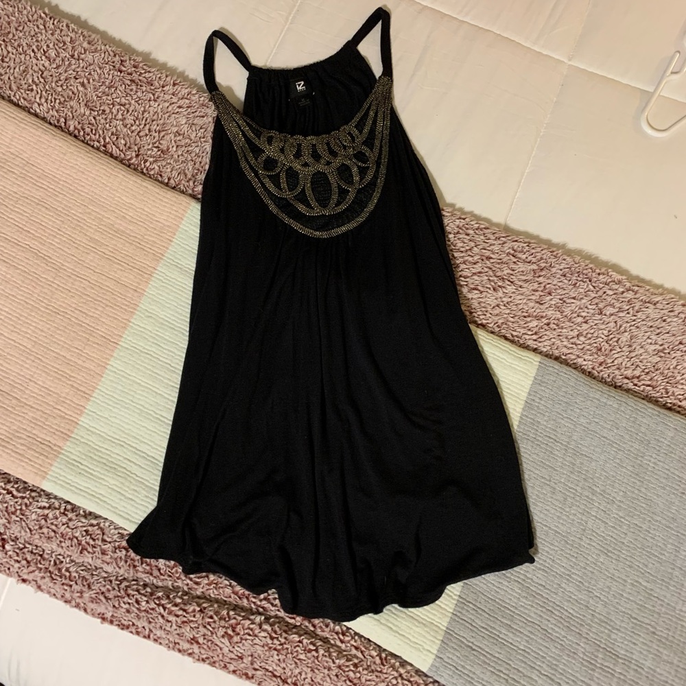 Black&gold embellished top